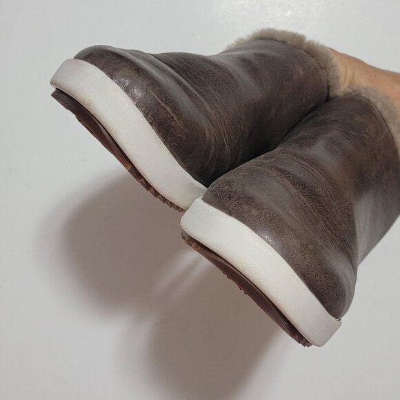 NEW Malua Hulu Olukai Slip On Boots Womens 9 Brown Fur Sneaker - Picture 7 of 9
